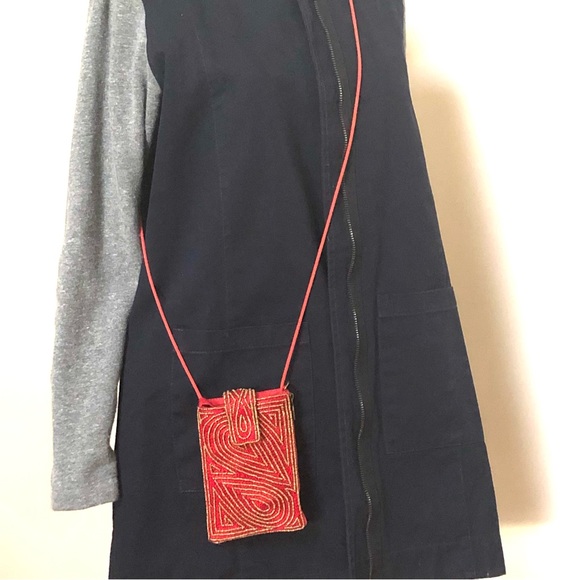 Hand Made Fabric Crossbody Phone Bag - Picture 5 of 9